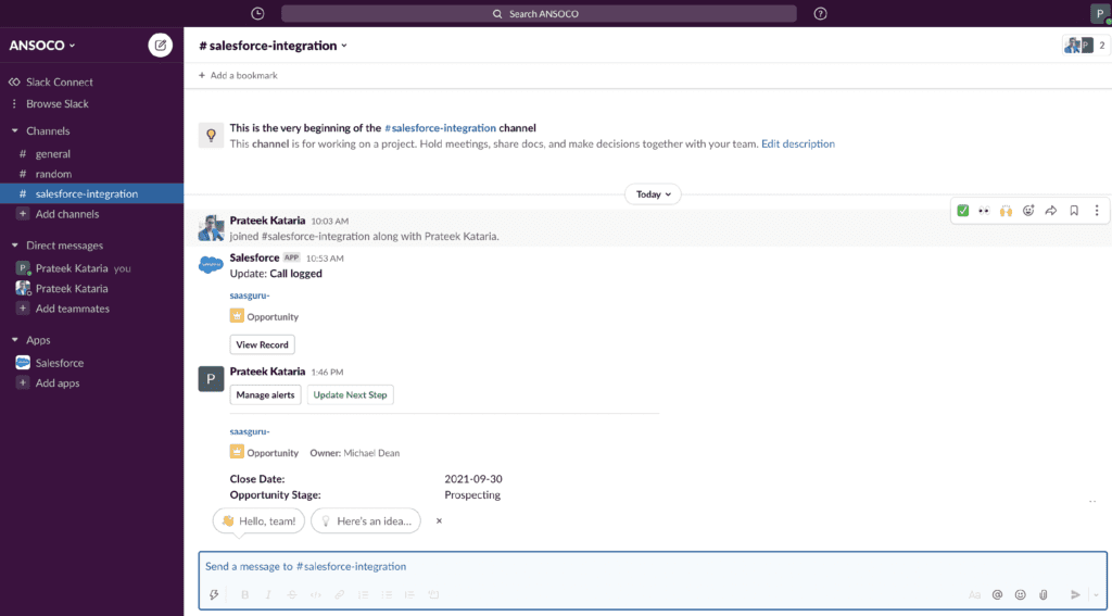 Salesforce Slack - 1
