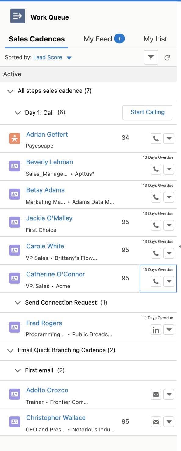 Targets in a Sales Cadence | Trailhead - Connect with Your Prospects Fast