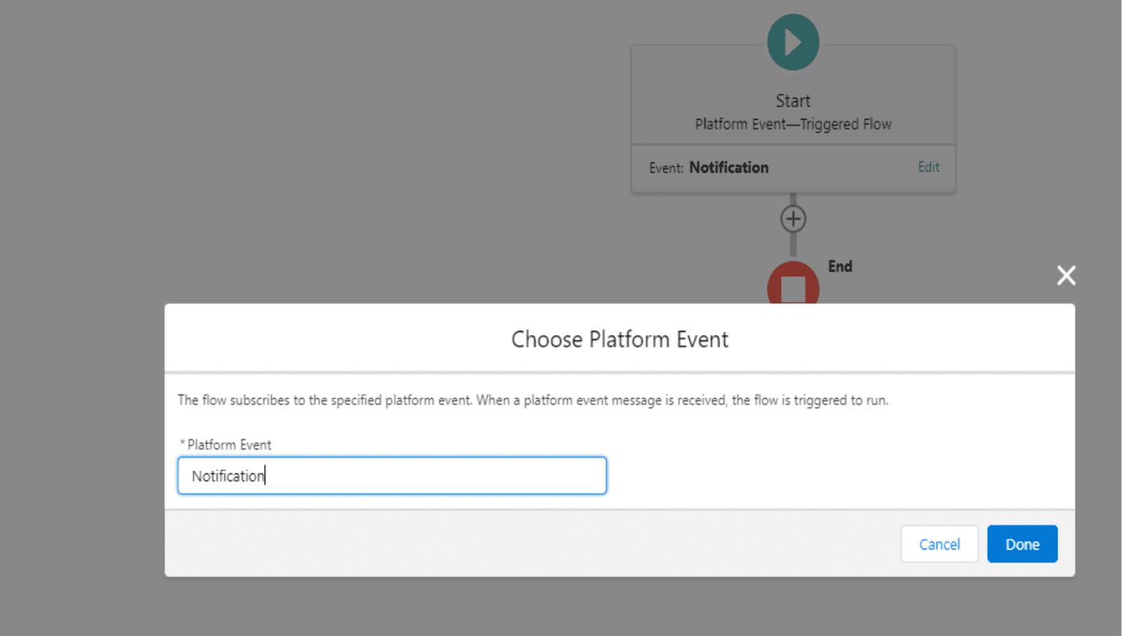 Choose Platform Event