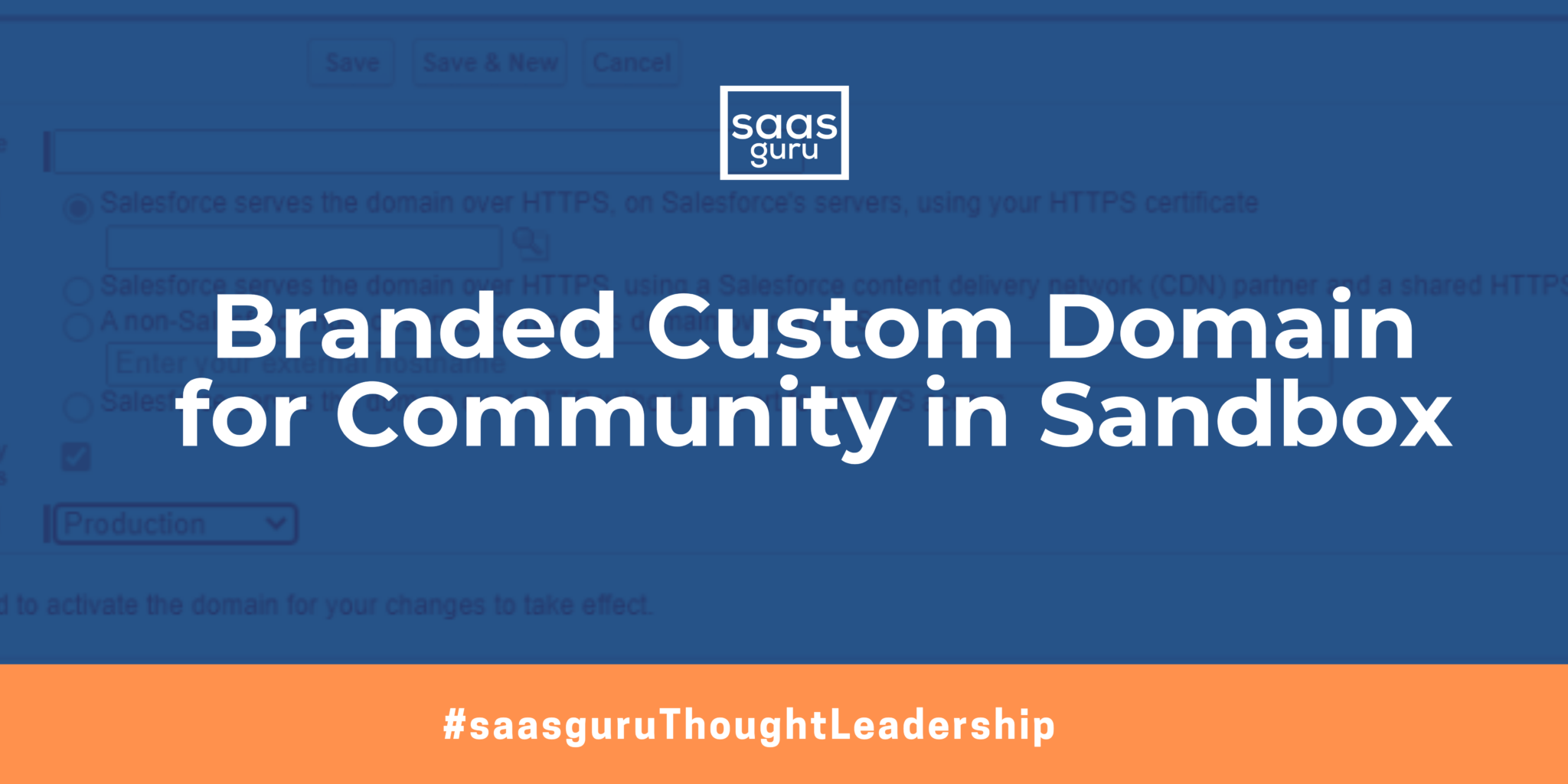Branded Custom Domain for Community in Sandbox
