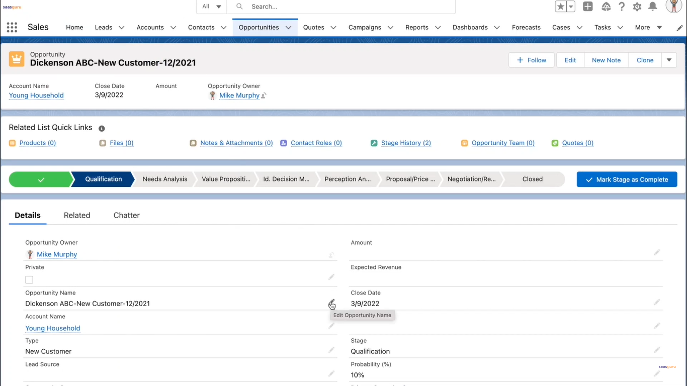 user interface settings in salesforce